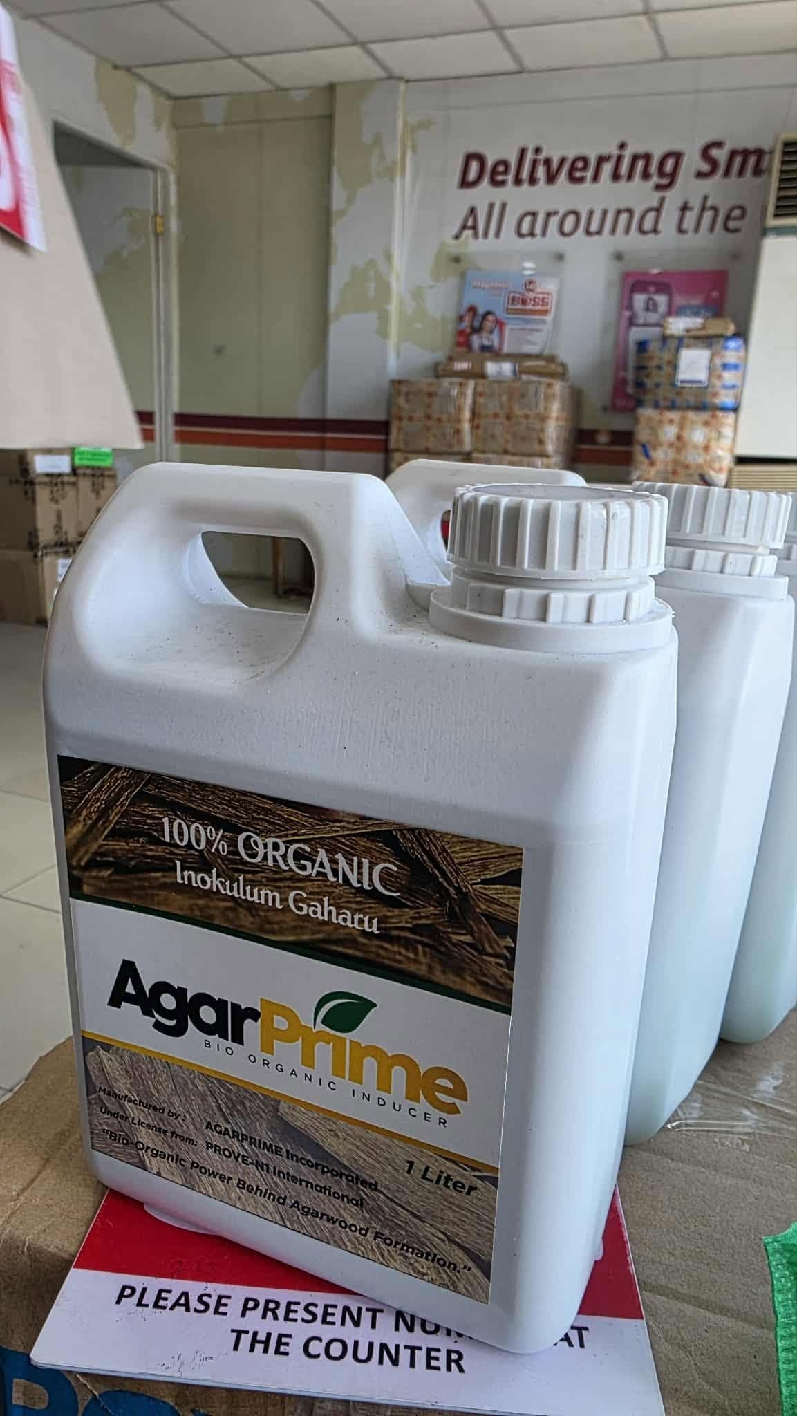 AgarPrime one-liter bottles being prepared for delivery